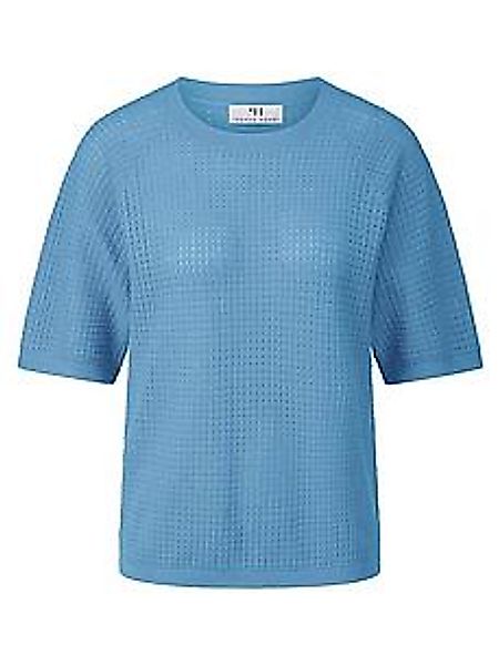 Rundhals-Pullover Peter Hahn blau günstig online kaufen