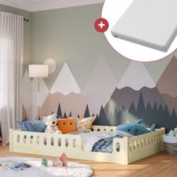 Bellabino Kinderbett Miera (Bodenbett 140x200 cm, günstig online kaufen