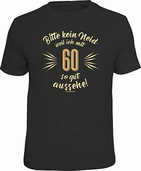 RAHMENLOS® T-Shirt als Geschenk zum 60. Geburtstag - Bitte kein Neid günstig online kaufen