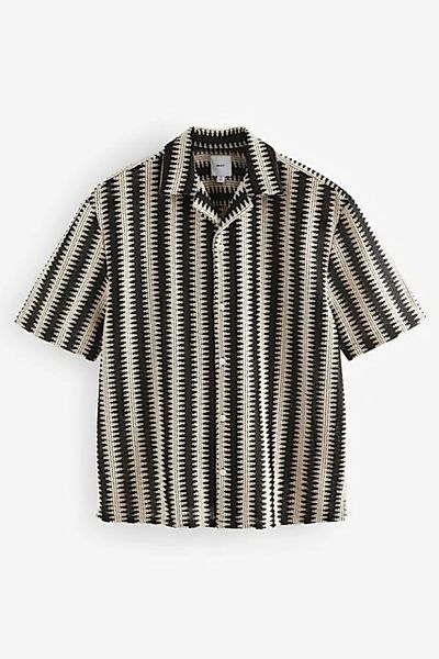 Next Kurzarmhemd Kurzarmhemd mit Häkeldetail und Streifen (1-tlg) günstig online kaufen