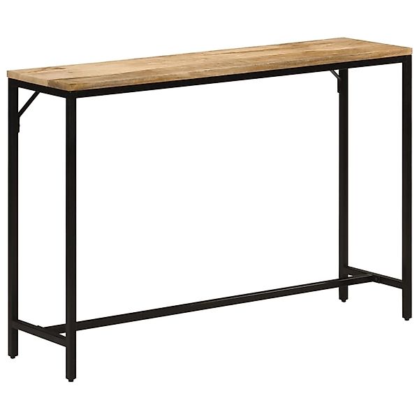 vidaXL Konsolentisch 110x30x75 cm Raues Massivholz Mango und Eisen 372726 günstig online kaufen