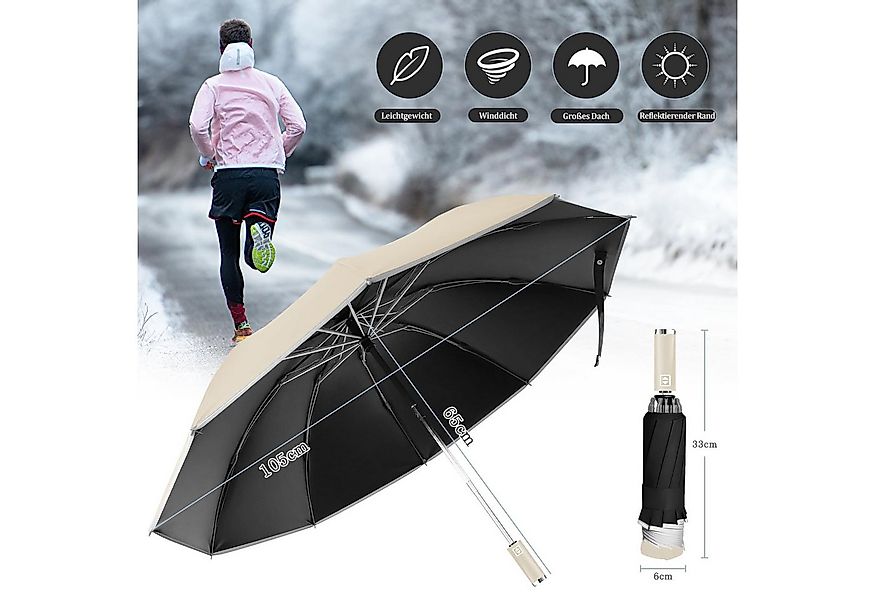Coonoor Taschenregenschirm Vollautomatischer umgekehrter Regenschirm, große günstig online kaufen