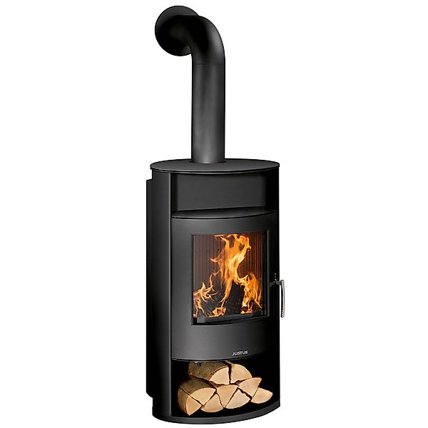Justus Island Aqua Kaminofen Stahl Schwarz 10 kW wasserführend günstig online kaufen