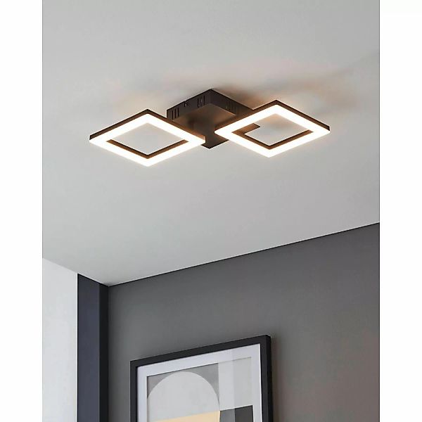 Eglo LED-Deckenleuchte Paranday-Z 47 cm Weiß Schwarz günstig online kaufen