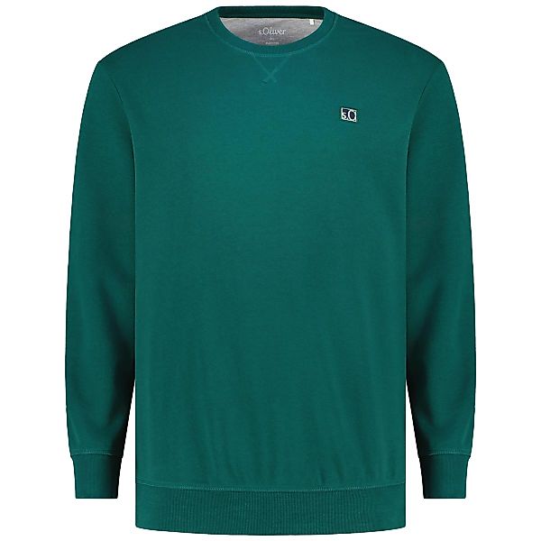 s.Oliver Sweatshirt aus Baumwollmischung Farbe dunkelgrün Größe: 4XL günstig online kaufen