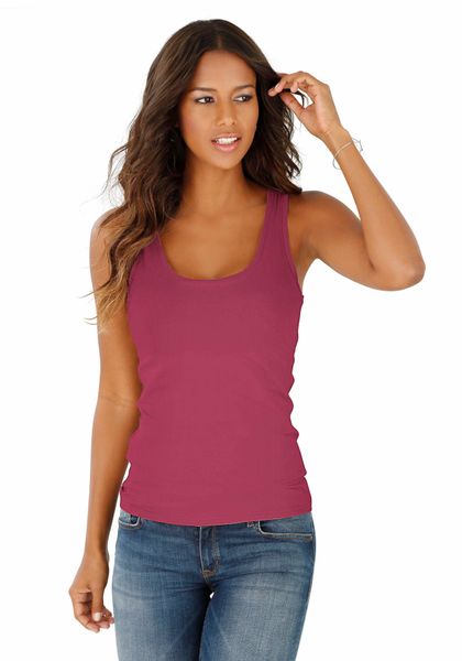 Vivance Tanktop "aus elastischer Baumwoll-Qualität" 2er-Pack günstig online kaufen