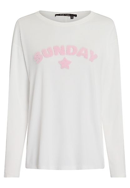 MARC AUREL Langarmshirt Frottée Applikation günstig online kaufen
