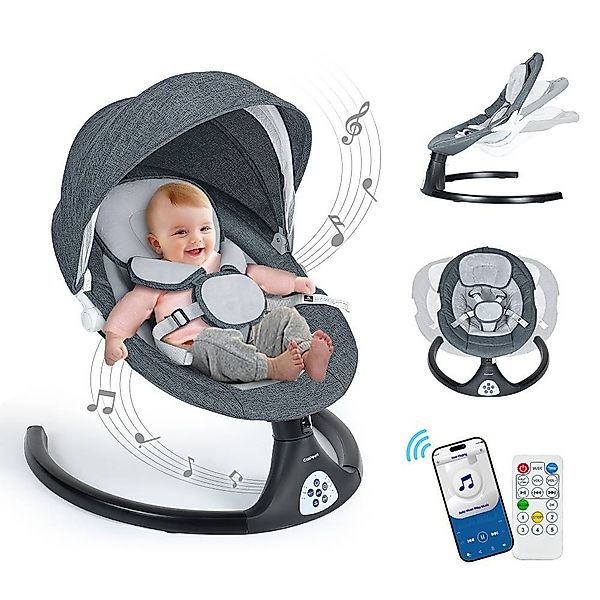 Insma Babyschaukel 5 Gang Elektrische bluetooth-Babywippe, günstig online kaufen