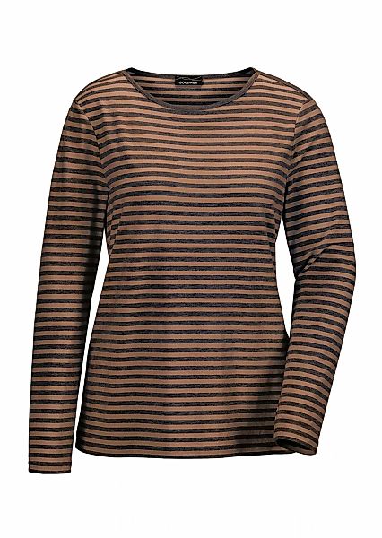 GOLDNER Longpullover "Kurzgröße Ringelshirt mit U-Boot-Ausschnitt" günstig online kaufen