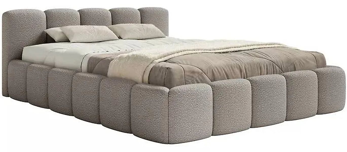 NADUVI Collection | Bettgestell Chloe niedrig 200 x 200 cm chenille günstig online kaufen