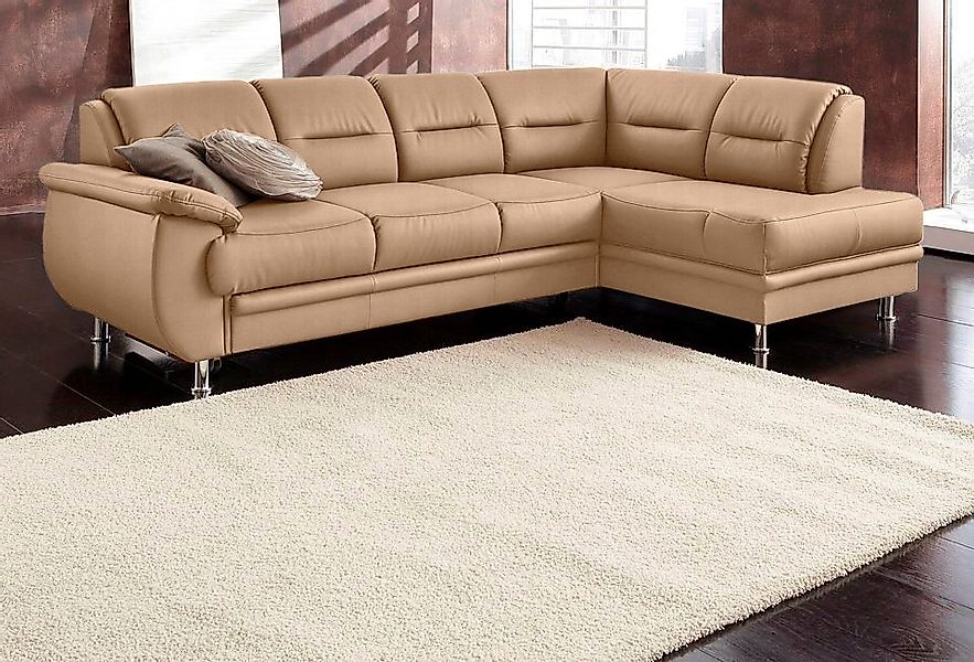 sit&more Ecksofa "Mailand L-Form, B: 250 cm" optional Bettfunktion günstig online kaufen