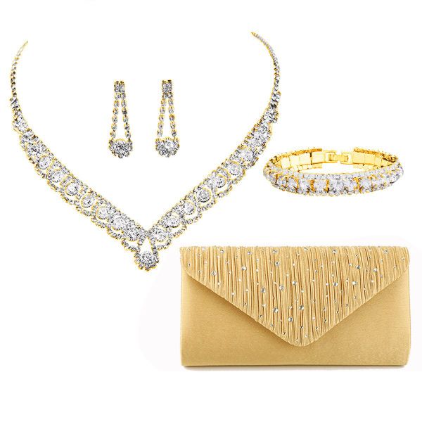 Coonoor Schmuckset Hochzeits- und Abendessen-Schmuck-Set, Halskette, günstig online kaufen