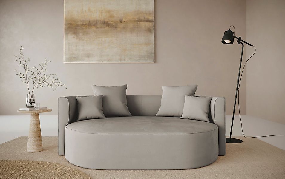 LeGer Home by Lena Gercke 2,5-Sitzer "ISALIE, rundes Loungesofa, mit Kissen günstig online kaufen