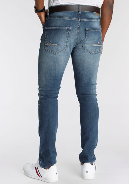 DELMAO Stretch-Jeans "Reed" gerader Beinschnitt, Used-Look-Waschung, günstig online kaufen