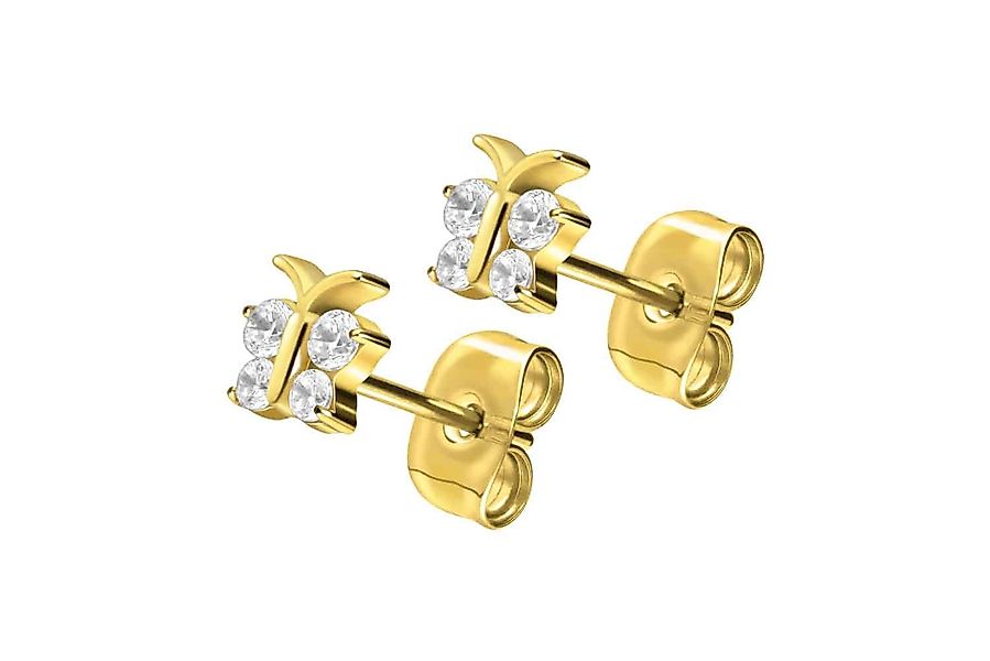 FILANGO Single-Ohrstecker Titan Ohrstecker KRISTALLSCHMETTERLING (Ohrstecke günstig online kaufen