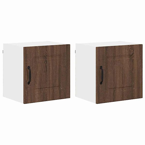 vidaXL Küchenwandschrank 2 Stk Braun Eichen-Optik 40 x 31 x 40 cm 884529 günstig online kaufen