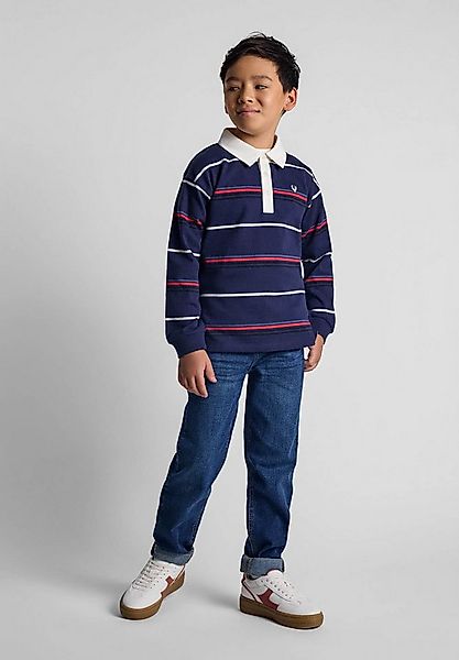 MINOTI Poloshirt Gestreiftes Langarmshirt mit Kragen und Stickerei (2y-14y) günstig online kaufen