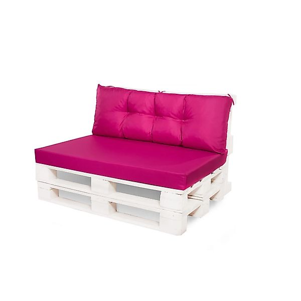 Setgarden Mix Set Palettenkissen 120x80x10cm Sitzkissen + Rückenkissen 120x günstig online kaufen