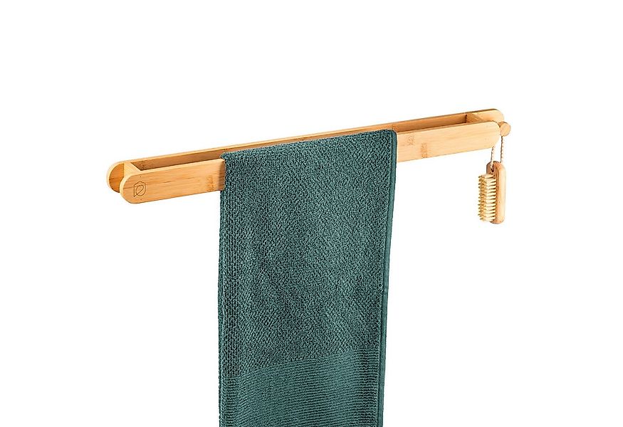eluno Handtuchstange Handtuchhalter aus Bambus mit extra Haken günstig online kaufen