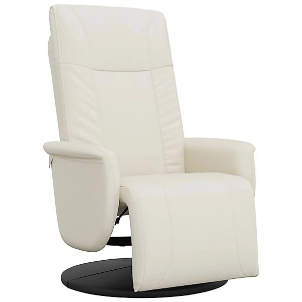 vidaXL Relaxsessel mit Fußteil Creme Kunstleder 356505 günstig online kaufen