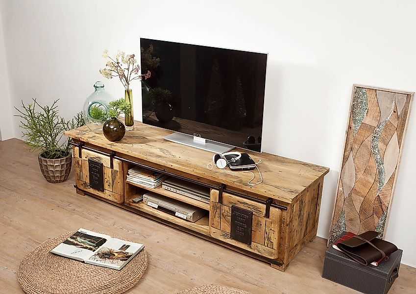 Massivmoebel24 TV-Board (TV-Board Mango 180x55x50 natur günstig online kaufen