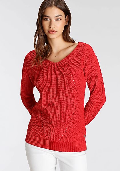 Tamaris Strickpullover, in Grobstrick aus Baumwollmischung günstig online kaufen