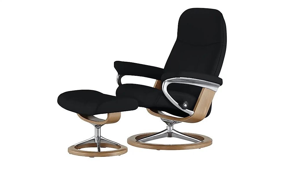 Stressless Relaxsessel mit Hocker Leder Consul L ¦ schwarz ¦ Maße (cm): B: günstig online kaufen