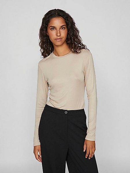 Vila T-Shirt Langarmshirt Enger Schnitt Rundhals Langarm VIALEXIA O-NECK L/ günstig online kaufen