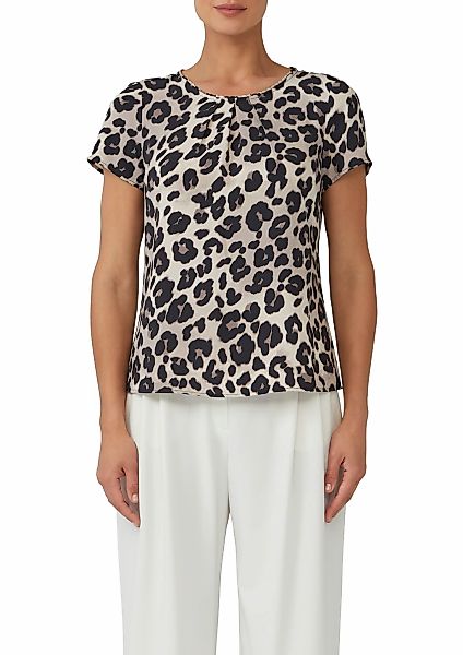 s.Oliver BLACK LABEL Kurzarmbluse, mit All-Over Print günstig online kaufen