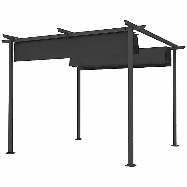 Outsunny Pergola 3x3m Garten Pavillon Terrassendachung aus Metall, Gartenpa günstig online kaufen