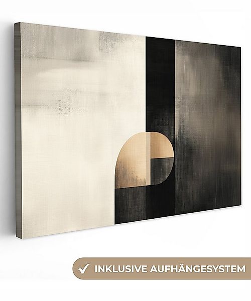OneMillionCanvasses® Leinwandbild Formen - Modern - Schwarz, Fotodruck (1 S günstig online kaufen