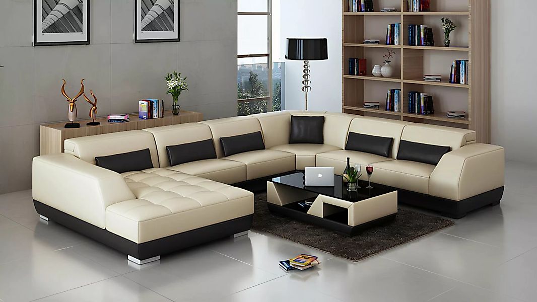 Xlmoebel Sofa Modernes Ecksofa aus Leder für das Wohnzimmer - Design Wohnla günstig online kaufen