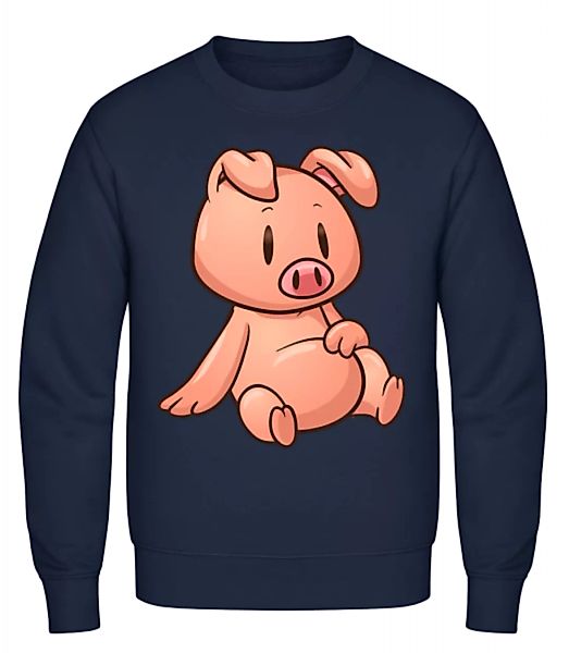 Schweinchen Sitzend Comic · Männer Pullover günstig online kaufen