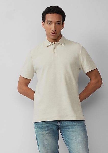 s.Oliver Kurzarmshirt Strukturiertes Poloshirt aus Baumwollmix günstig online kaufen