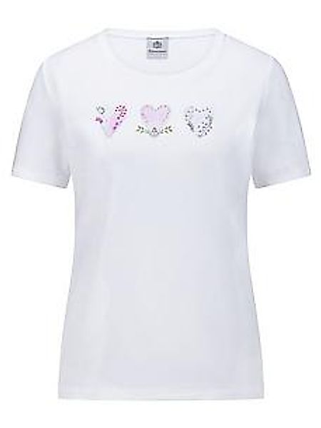 Rundhals-Shirt Herz Hammerschmid weiss günstig online kaufen