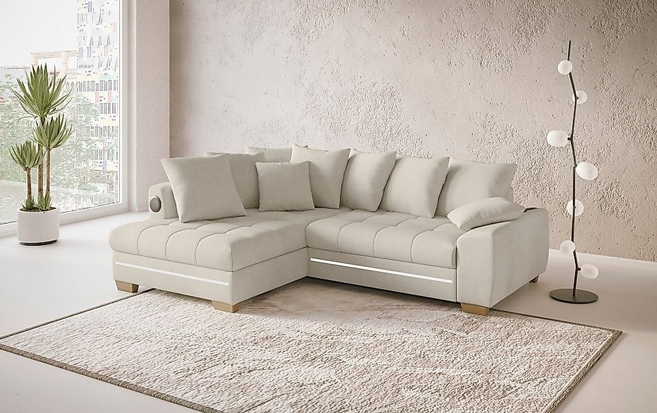 Mr. Couch Ecksofa »Nikita II, L-Form« RGB-LED, Bluetooth-Soundsystem, wahlw günstig online kaufen