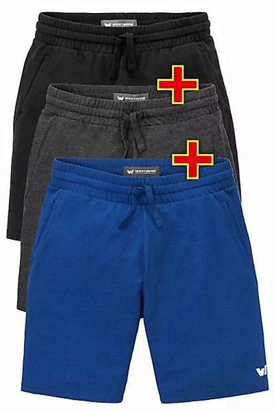 Westberg Sweatshorts (Packung, 3er-Pack) aus formstabilem Baumwoll-Jersey-M günstig online kaufen