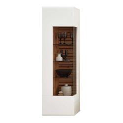 Wand Vitrine hängend in Wildeichefarben und Weiss 49 cm breit günstig online kaufen