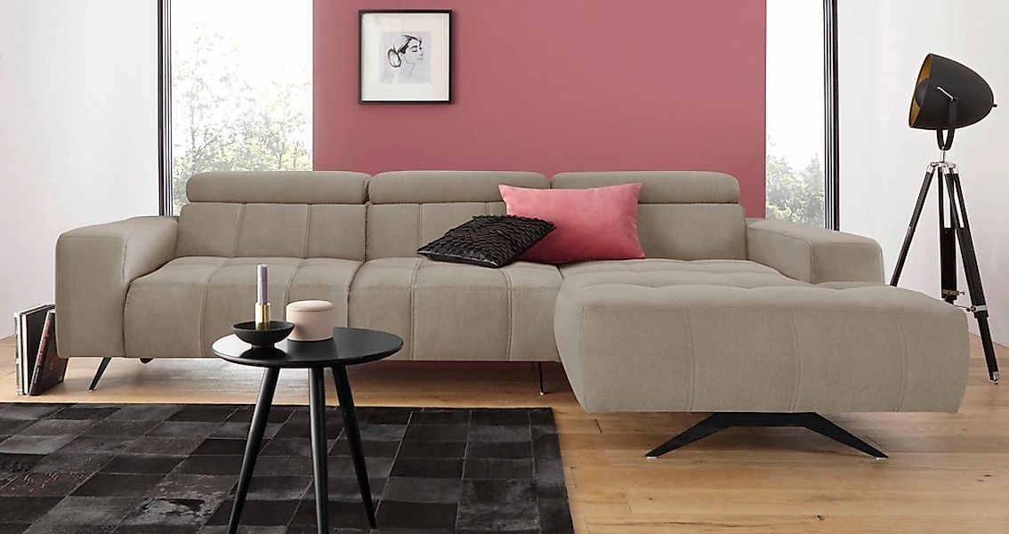 DOMO collection Ecksofa »Trento L-Form, mit Kufenfuß oder Einzelfuß« wahlwe günstig online kaufen
