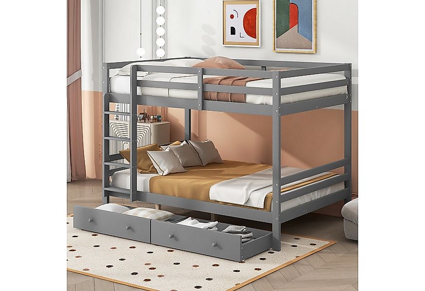 Gotagee Kinderbett Etagenbett 140x200cm Holzbett mit Schubladen Doppelbett günstig online kaufen