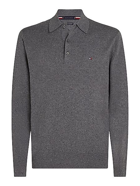 Tommy Hilfiger Polokragenpullover PIMA ORG CTN CASHMERE LS POLO Flag-Sticke günstig online kaufen