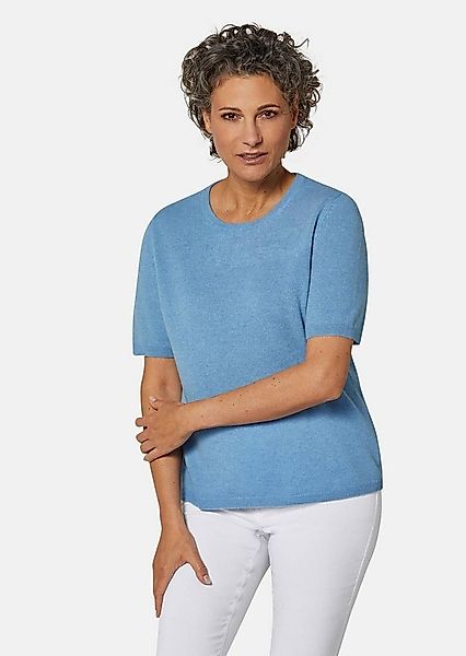 GOLDNER Kurzarmpullover Feinstrickpullover mit Rundhals Strickpullover mit günstig online kaufen