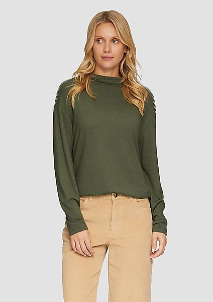 s.Oliver Langarmshirt Longsleeve aus gebürstetem Jerseystrick günstig online kaufen