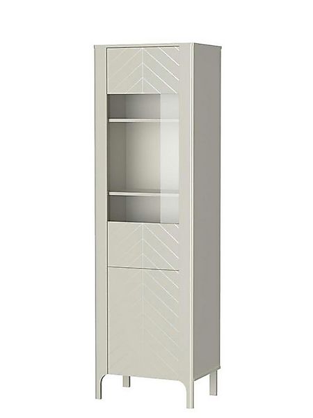 Compleo Vitrine schmal, Kaschmir oder Schwarz PLAYAS Elegant design günstig online kaufen