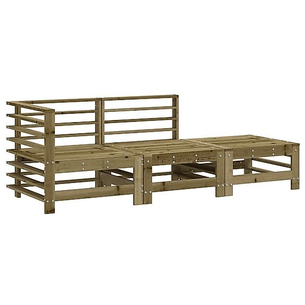vidaXL Sofaelement 3-tlg. Garten-Lounge-Set Kiefernholz Imprägniert günstig online kaufen