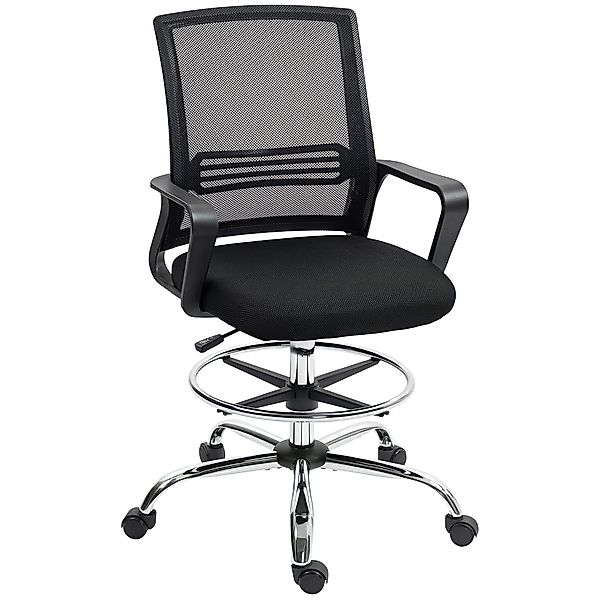 HOMCOM Schreibtischstuhl Drehbarer Zeichenstuhl (Ergonomischer Bürostuhl günstig online kaufen