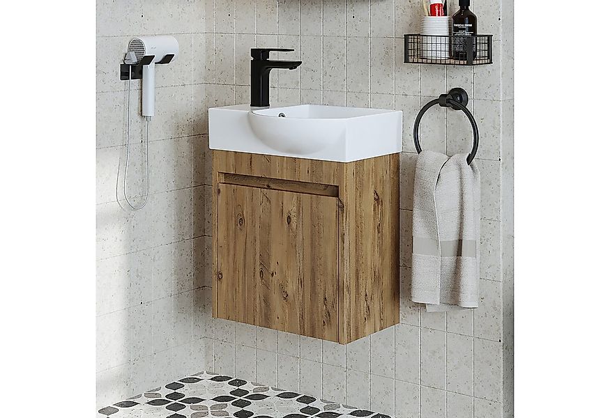 Roomart Badmöbel-Set LEO, (Badmöbelset Unterschrank mit Waschbecken Badezim günstig online kaufen