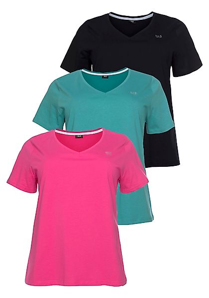 H.I.S T-Shirt Essential-Basics (Spar-Set, 3er-Pack) figurumspielender günstig online kaufen