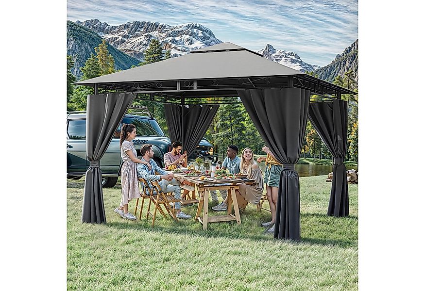 HOMALL Pavillon Winterfest und Wasserdicht, Patio Pavillons für 4-8 Persone günstig online kaufen