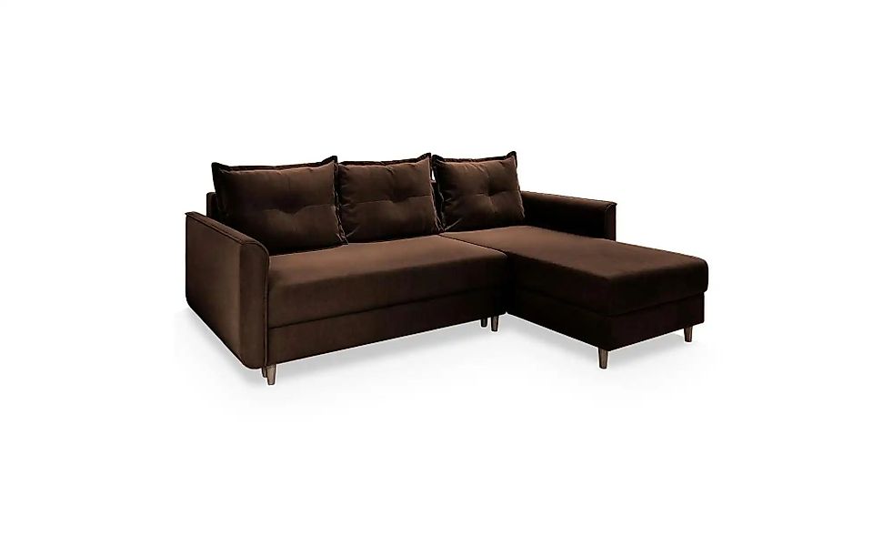 MASSENO Ecksofa mit Schlaffunktion Pisan ¦ braun ¦ Maße (cm): B: 220 H: 91 günstig online kaufen